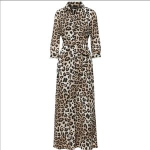 Banana republic leopard print shirt dress- 2P